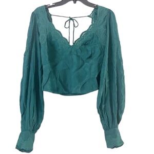 Free people cropped blouse shirt